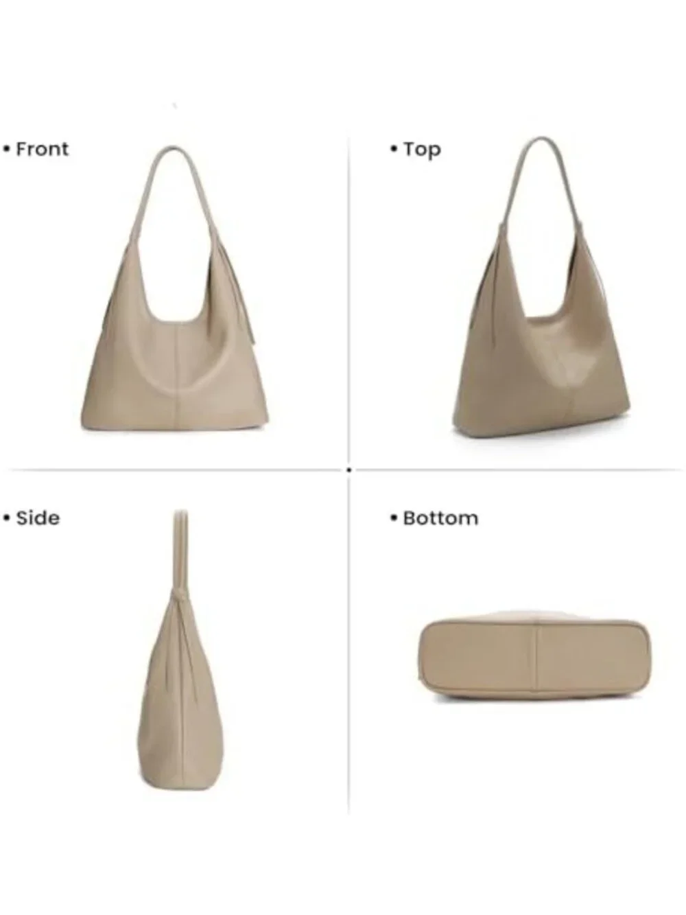 Genuine Leather Slouchy Hobo Bag for Women | Stylish Casual Purse, Everyday Use